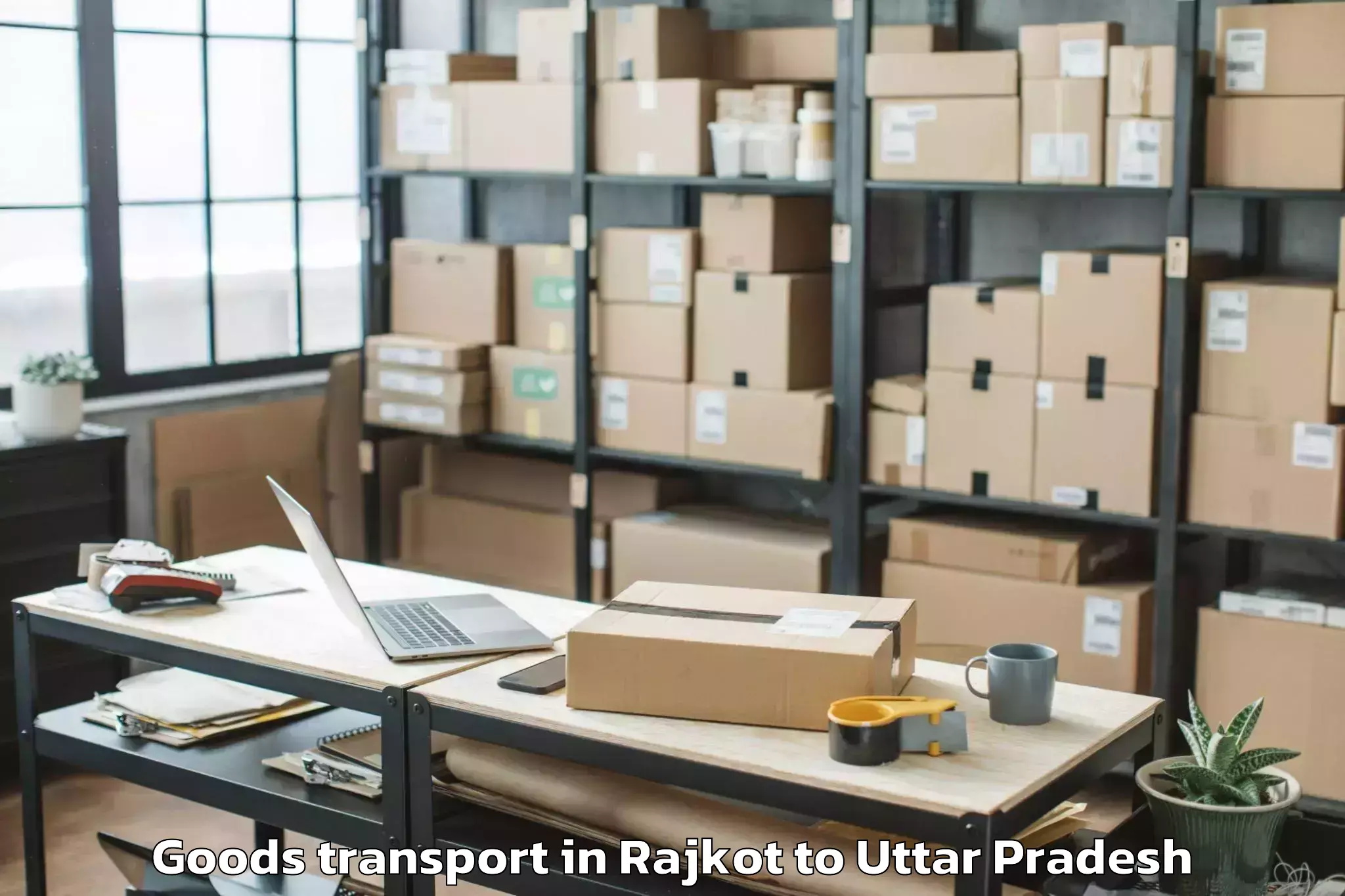 Discover Rajkot to Gopamau Goods Transport